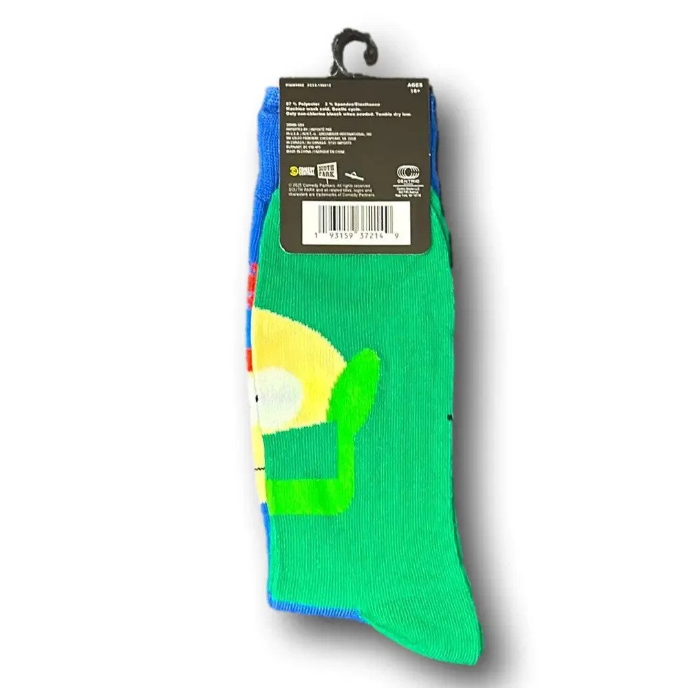 3/$20 South Park Characters Kyle & Stan Funny Novelty Crew Socks - NWT